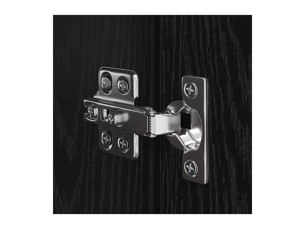 Meuble TV mural 4 pcs Chêne Noir Bois d'ingénierie