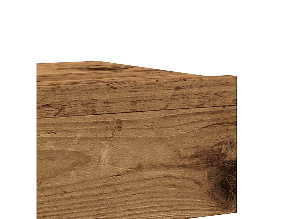 Meubles TV avec éclairage LED 2 pcs vieux bois 60x35x15,5 cm