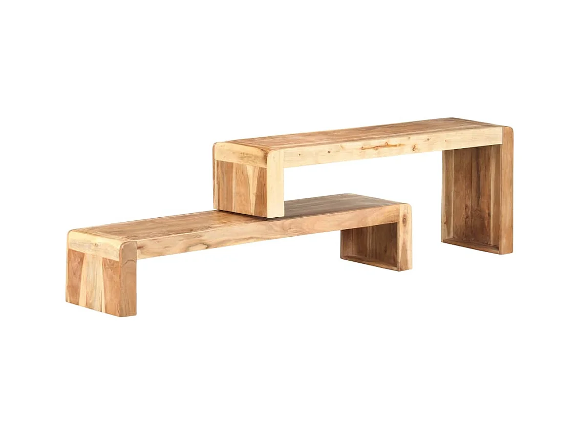 Mobile TV 2 pezzi in legno massello di acacia