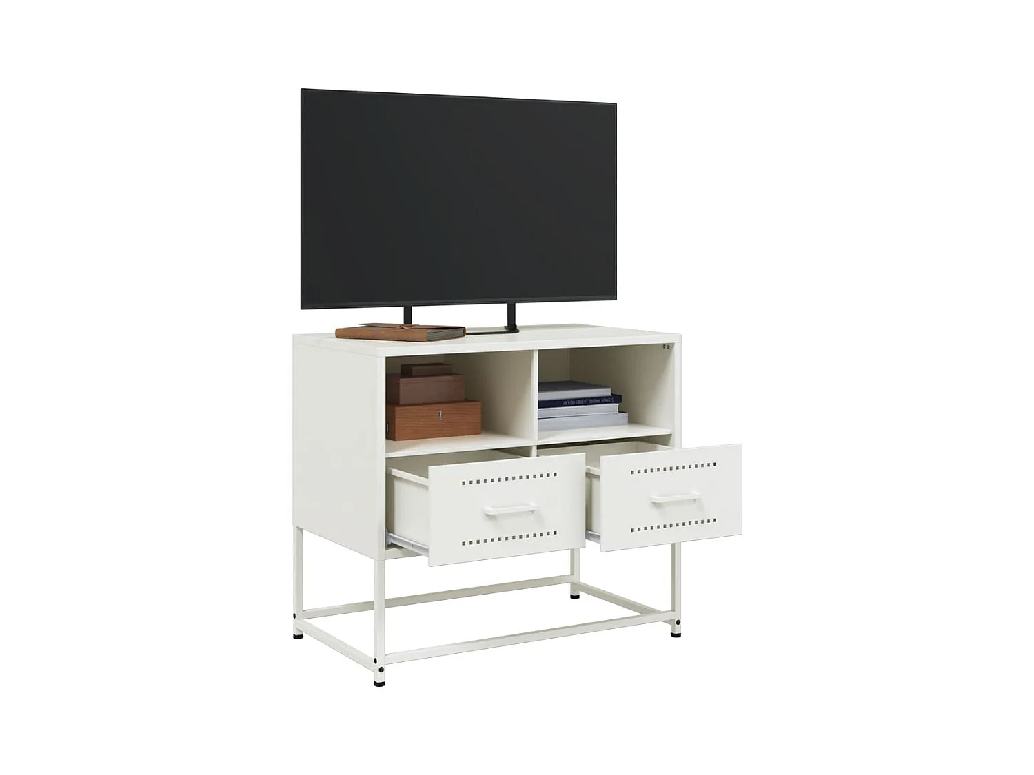 Witte tv-kast 68x39x60,5 cm staal