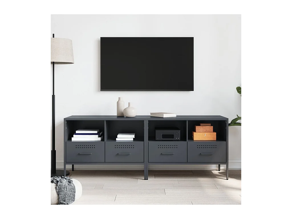 Meubles TV 2 pcs anthracite 68x39x50,5 cm acier