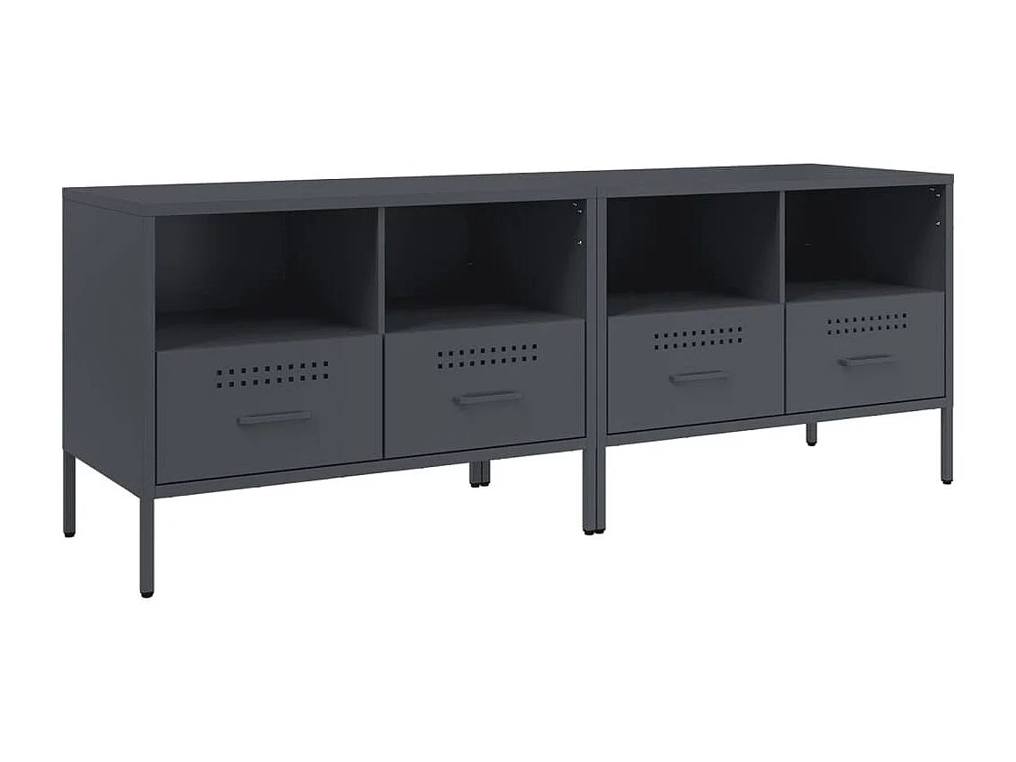 Meubles TV 2 pcs anthracite 68x39x50,5 cm acier
