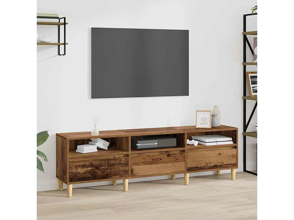Meuble TV Bois ancien 150 x 30 x 45 cm Bois d'ingénierie