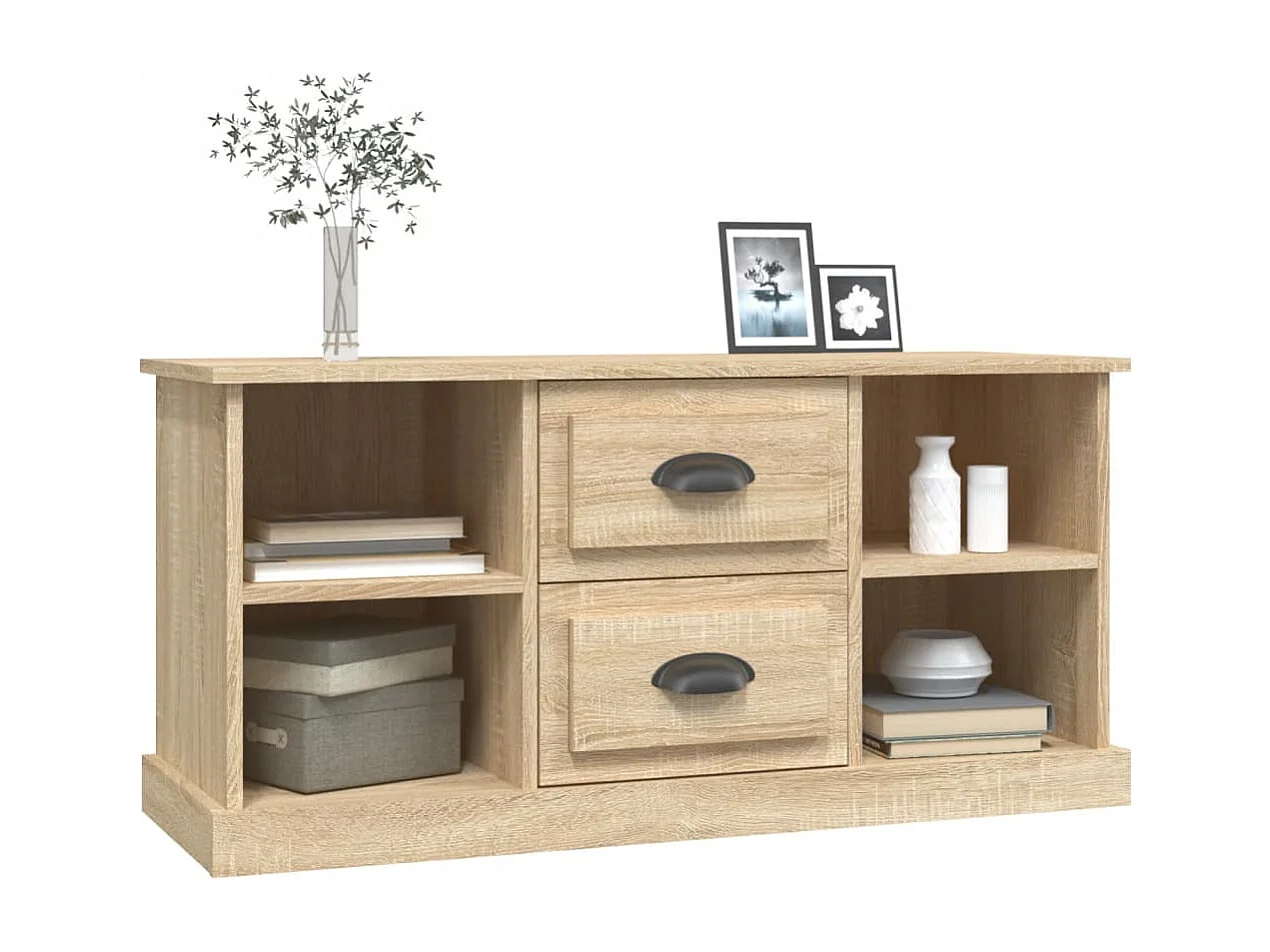 Meuble TV chêne sonoma 99,5x35,5x48 cm bois d'ingénierie