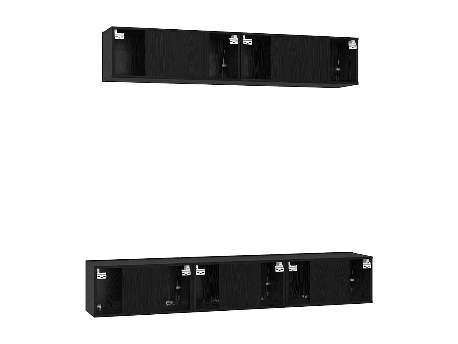 5-delige tv-meubelset Zwart eiken Medium 80 x 30 x 30,5 cm