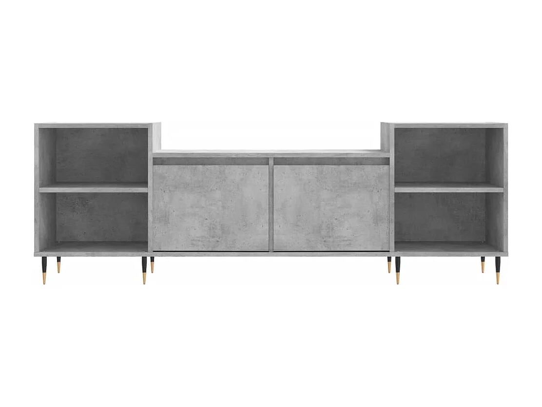 Meuble TV Gris béton 160x35x55 cm Bois d'ingénierie
