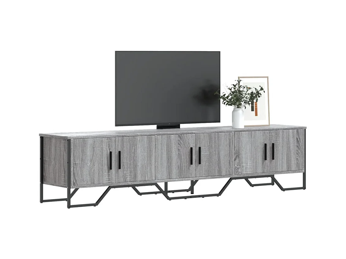Meuble TV sonoma gris 180x34x41 cm bois d'ingénierie