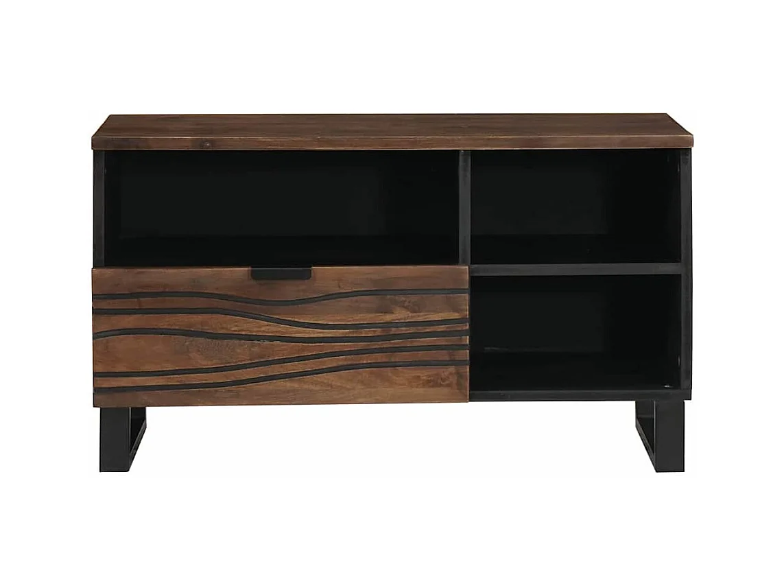 Meuble TV Marron 80 x 33 x 46 cm bois de manguier massif