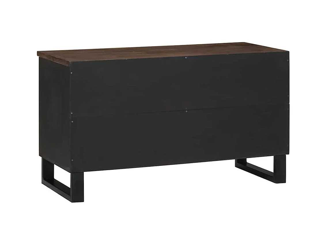 Meuble TV Marron 80 x 33 x 46 cm bois de manguier massif