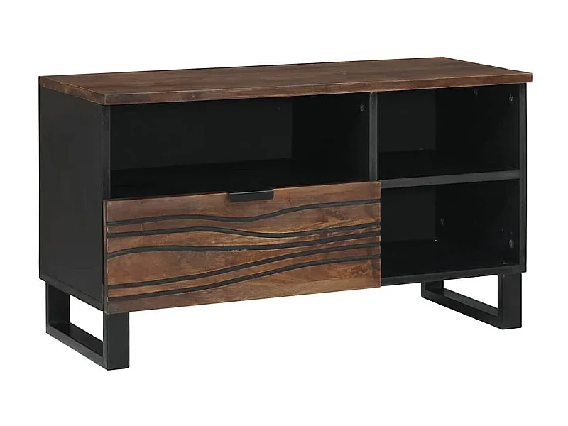 Bruine tv-kast 80 x 33 x 46 cm massief mangohout