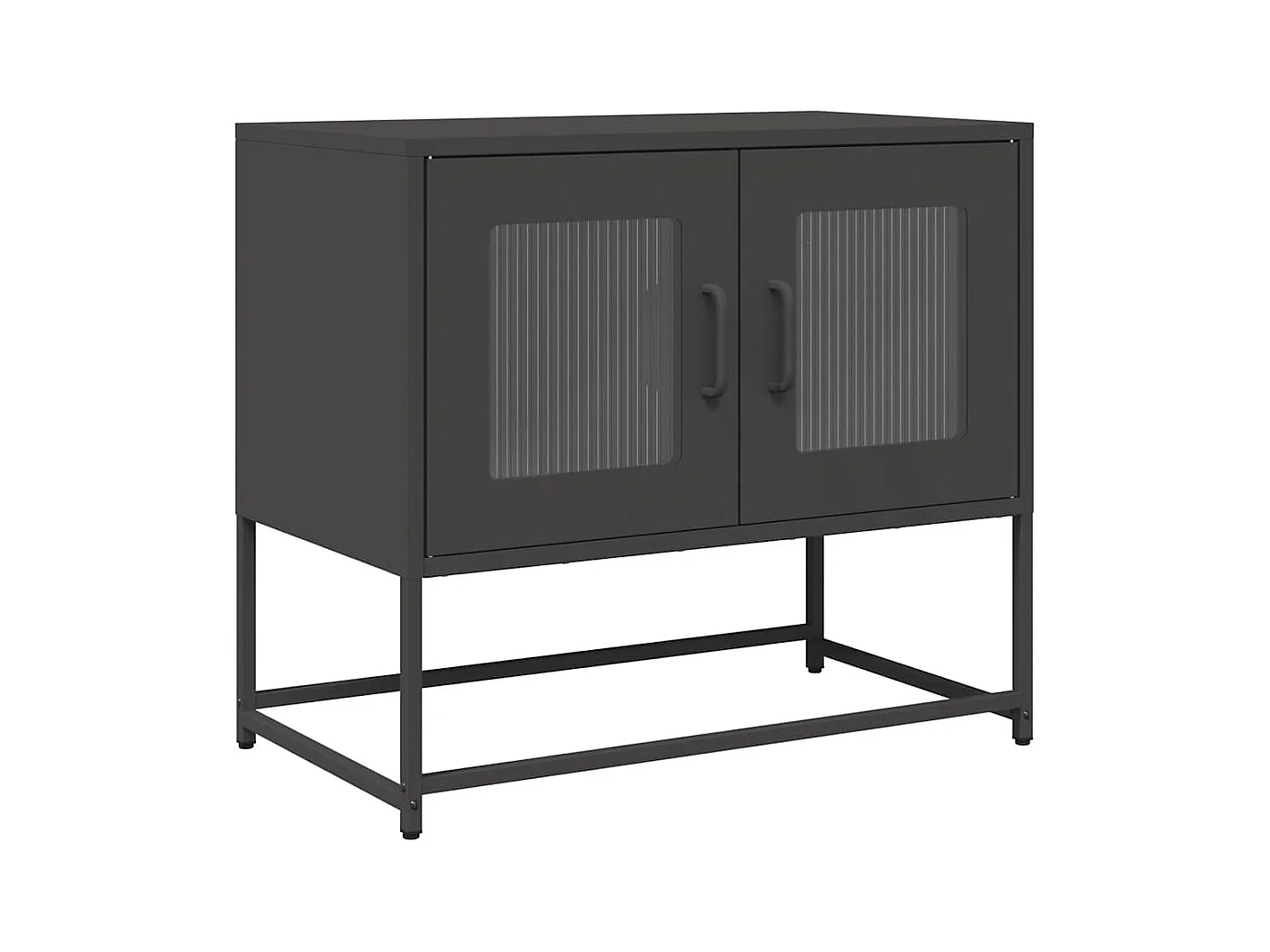 Zwarte tv-kast 68x39x60,5 cm koudgewalst staal