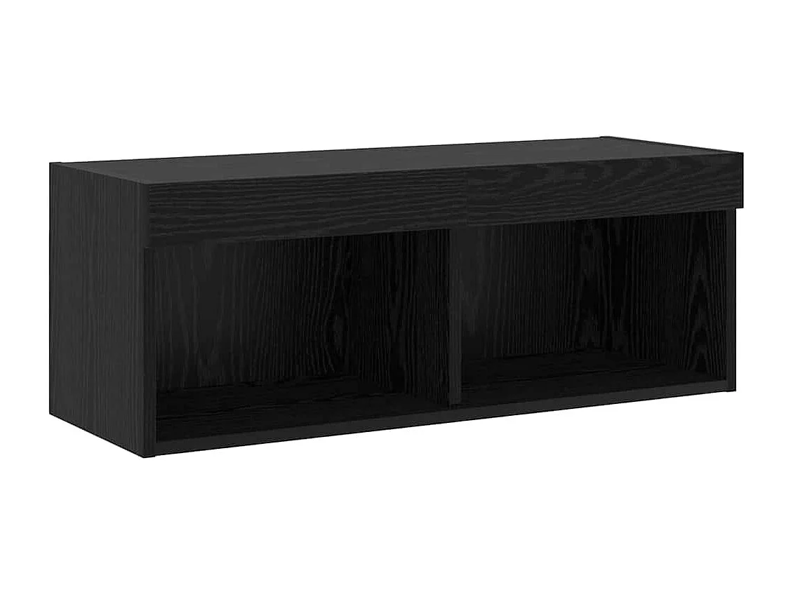 Set di mobili porta TV da parete 6 pezzi Rovere nero 30,5 x 30 x 102 cm
