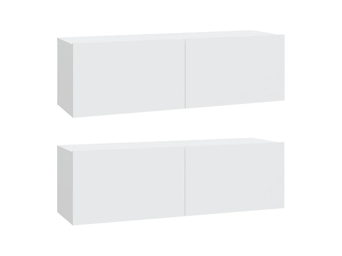 mobili porta TV da parete bianchi 100x30x30 cm in legno ingegnerizzato