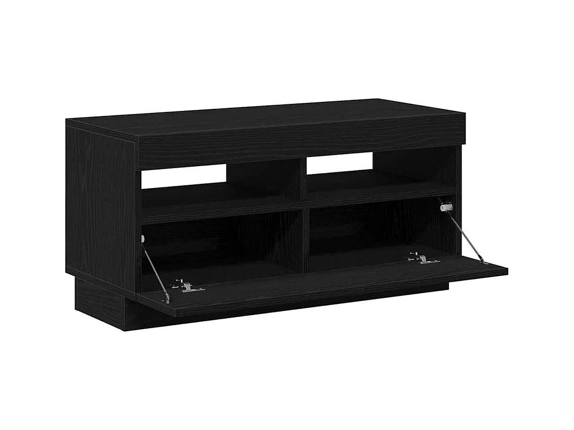 Zwarte tv-kast 80 x 35 x 40 cm Technisch hout