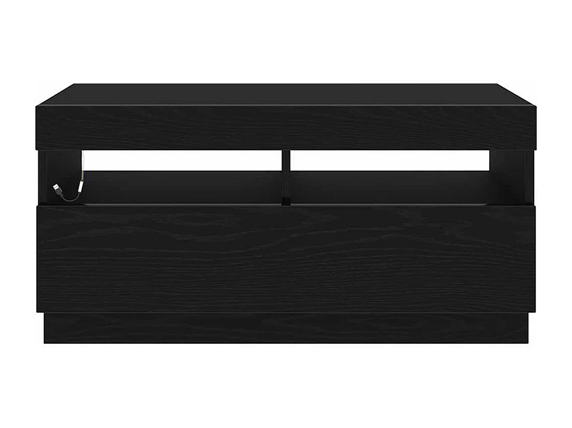 Zwarte tv-kast 80 x 35 x 40 cm Technisch hout