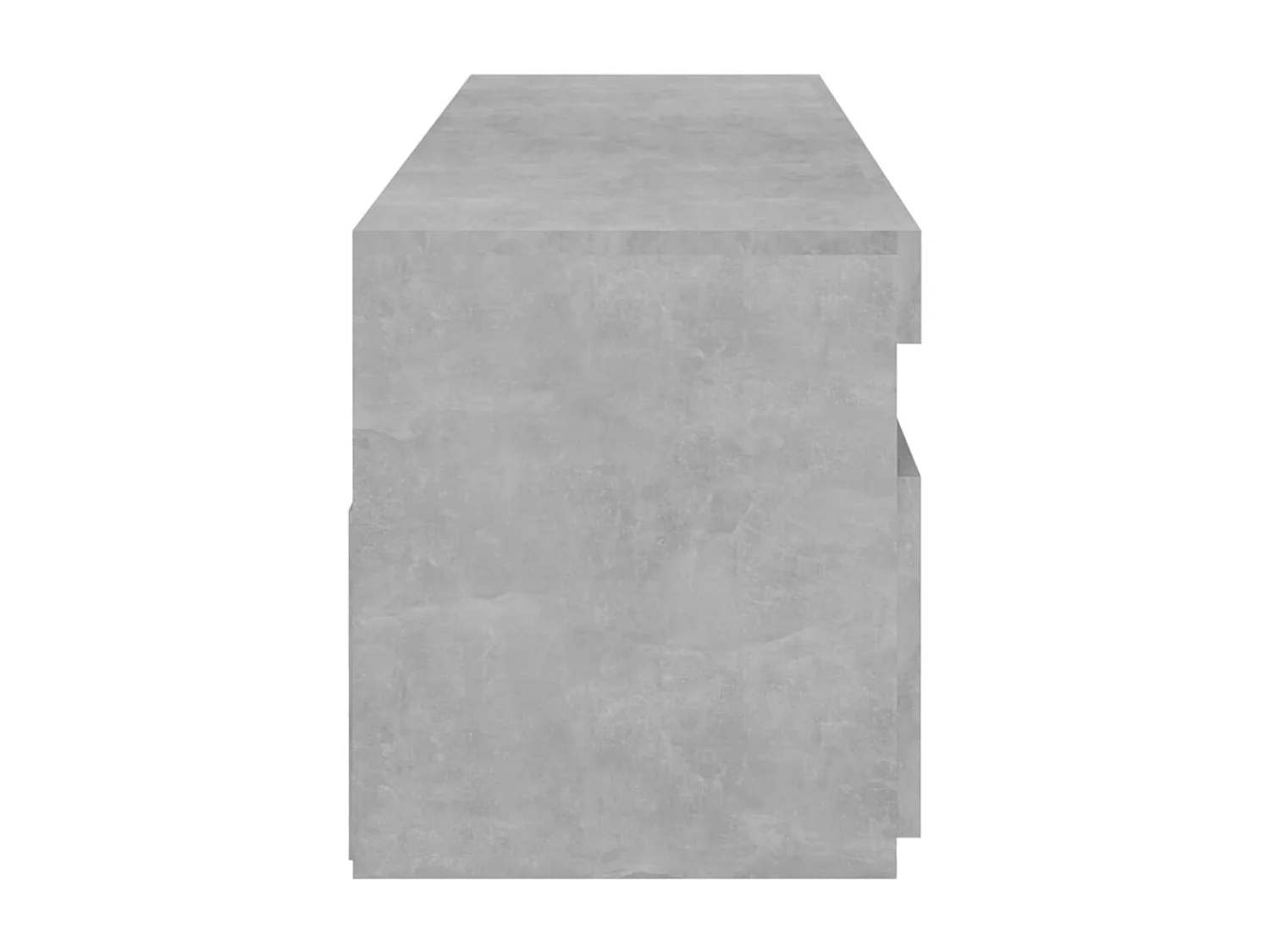 Mueble de TV de 2 piezas con luces LED Gris hormigón 75x35x40 cm