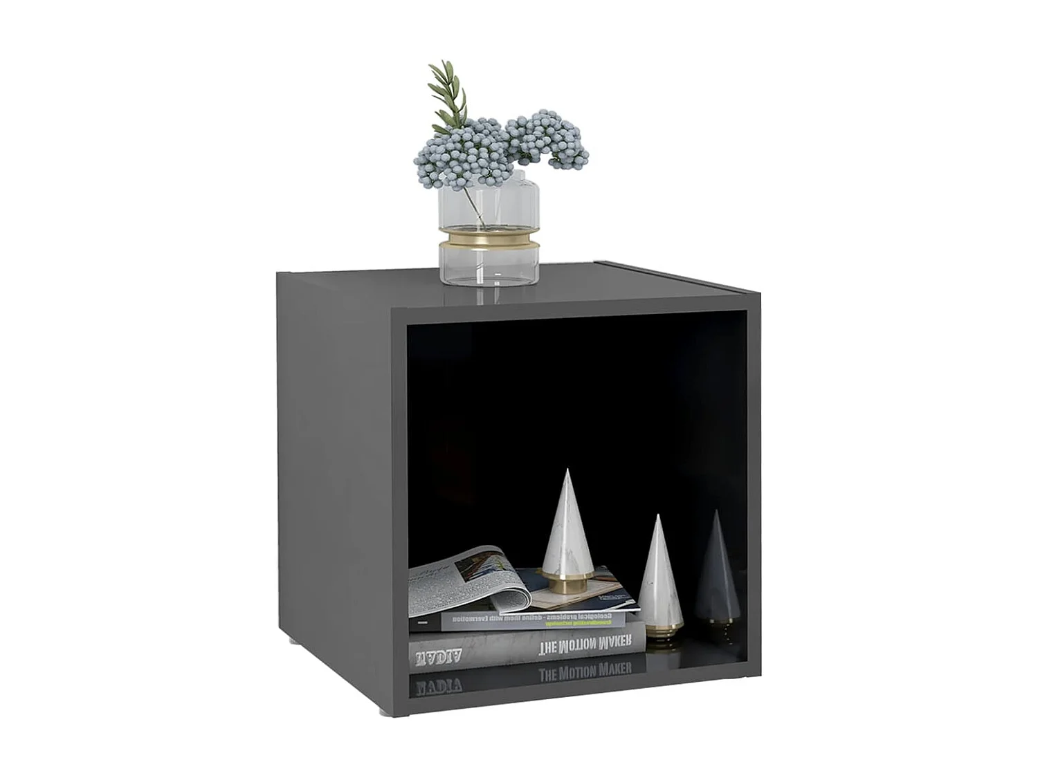 Meubles TV 4 pcs gris brillant 37x35x37 cm bois d’ingénierie