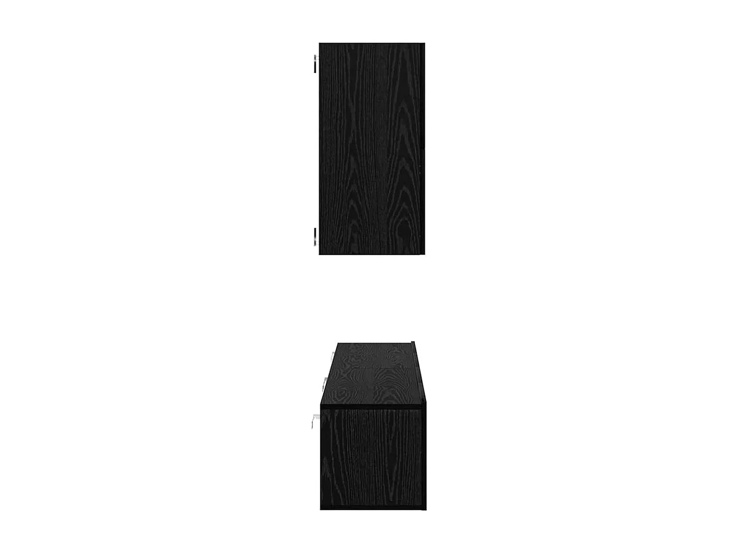 Meuble TV mural 6 pcs Chêne noir Bois d'ingénierie