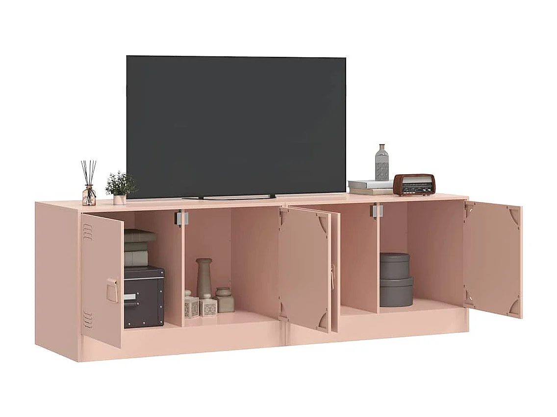 Meubles TV 2 pcs rose 67x39x44 cm acier