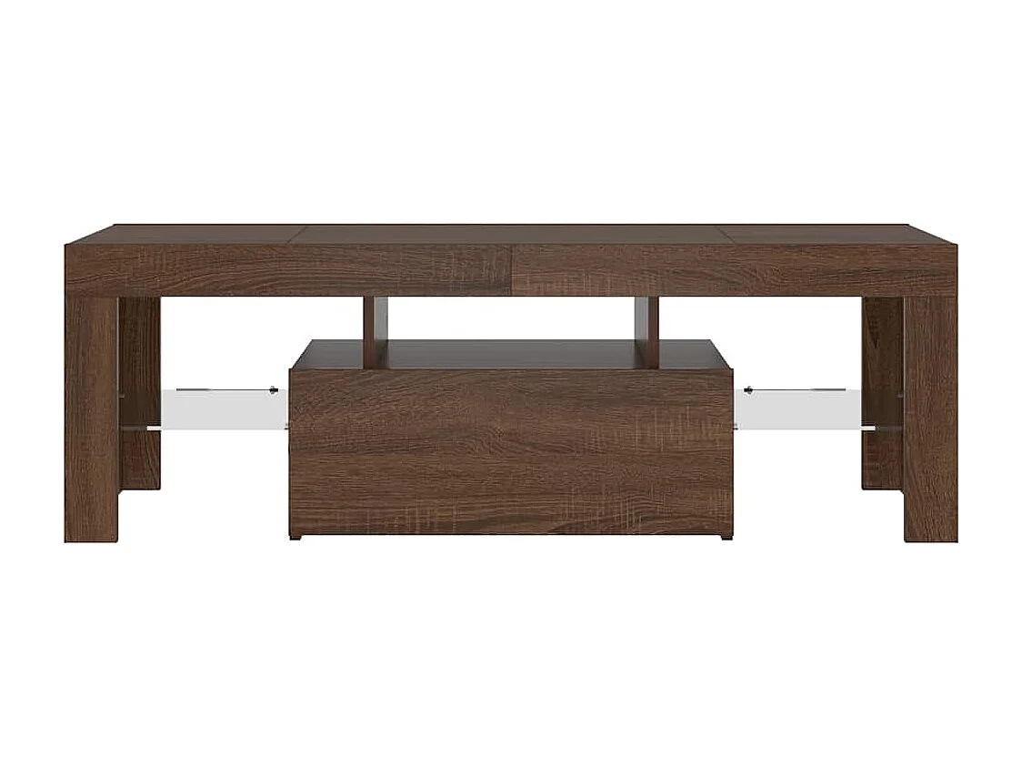 Meuble TV avec lumières LED chêne marron 120x35x40 cm