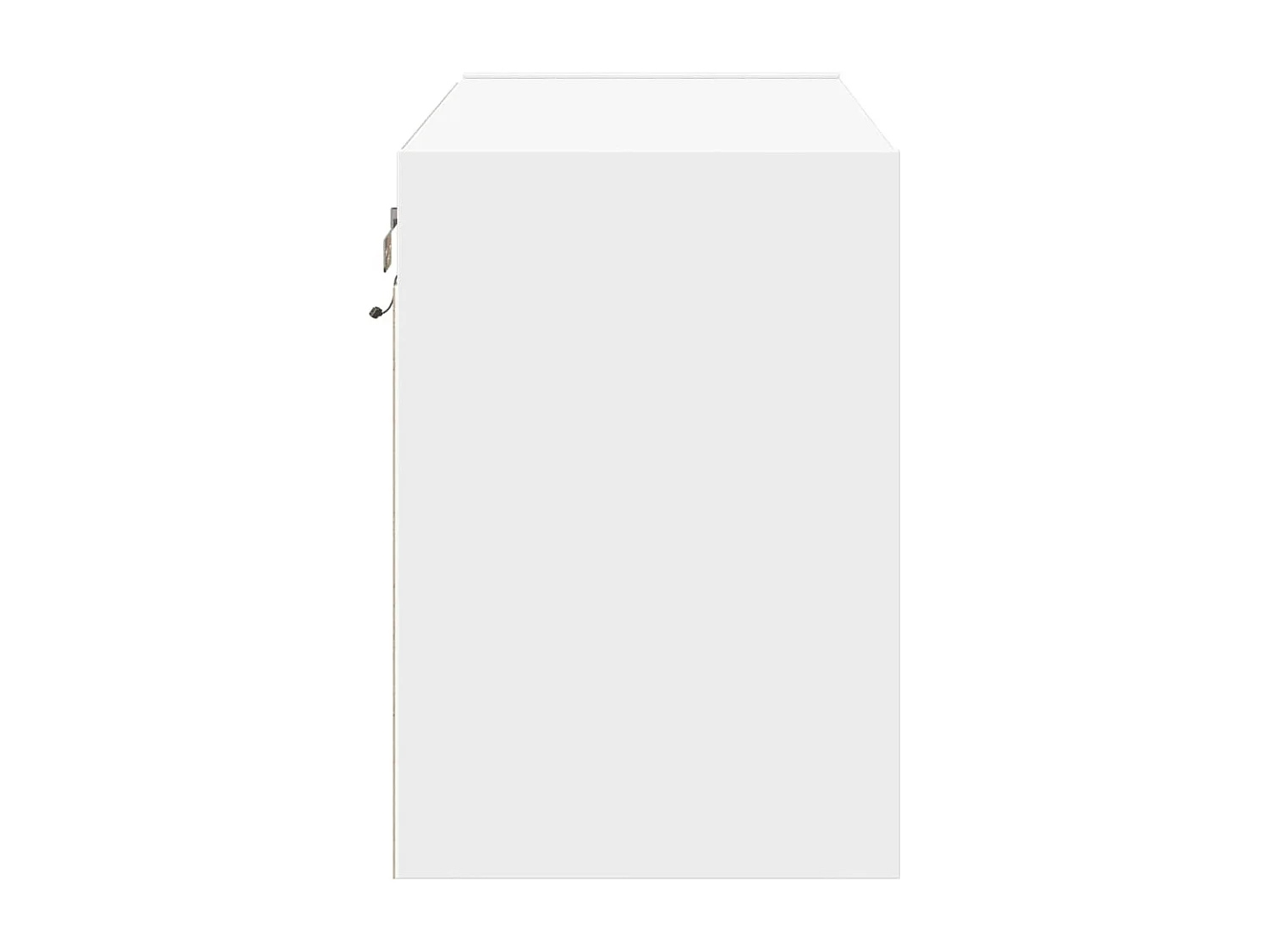 Wandmeubel met ledverlichting, wit, 80x31x45 cm