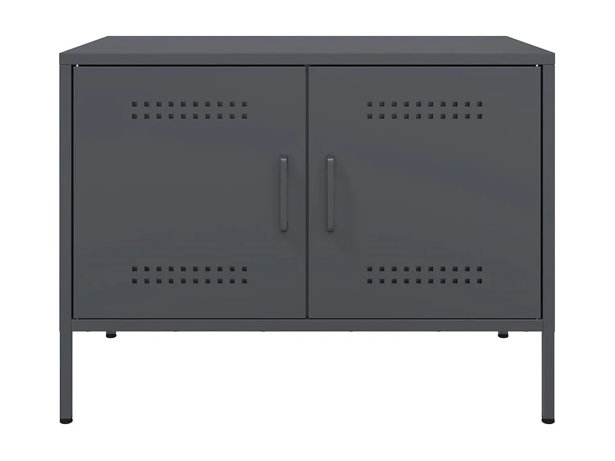 Mobile TV 2 pezzi antracite 68x39x50,5 cm acciaio