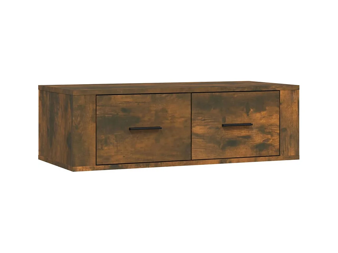 Mueble de TV de pared de roble ahumado 80x36x25 cm Madera de ingeniería