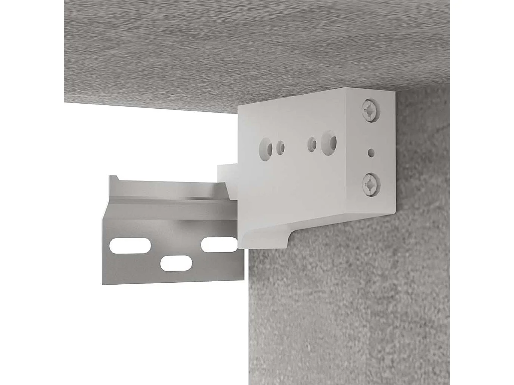 Mobile TV da parete 3 pezzi, grigio cemento, 60x30x30 cm