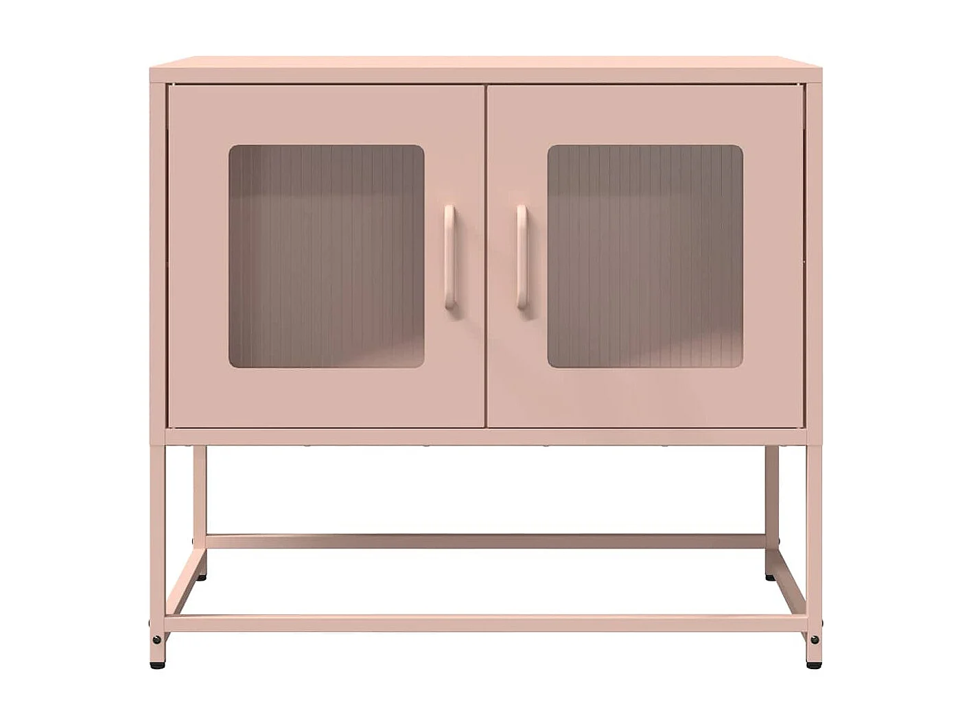 Meuble TV rose 68x39x60,5 cm acier laminé à froid