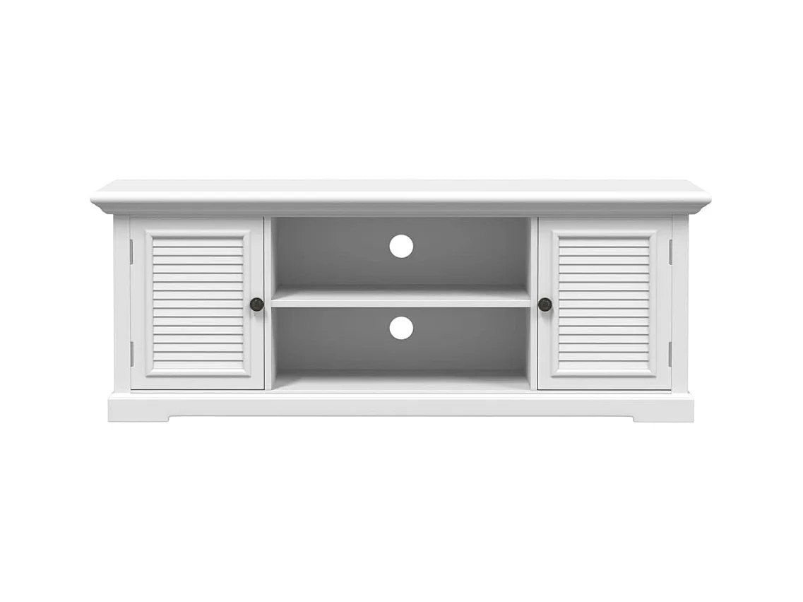 Meuble TV blanc 110x30x41 cm bois d'ingénierie