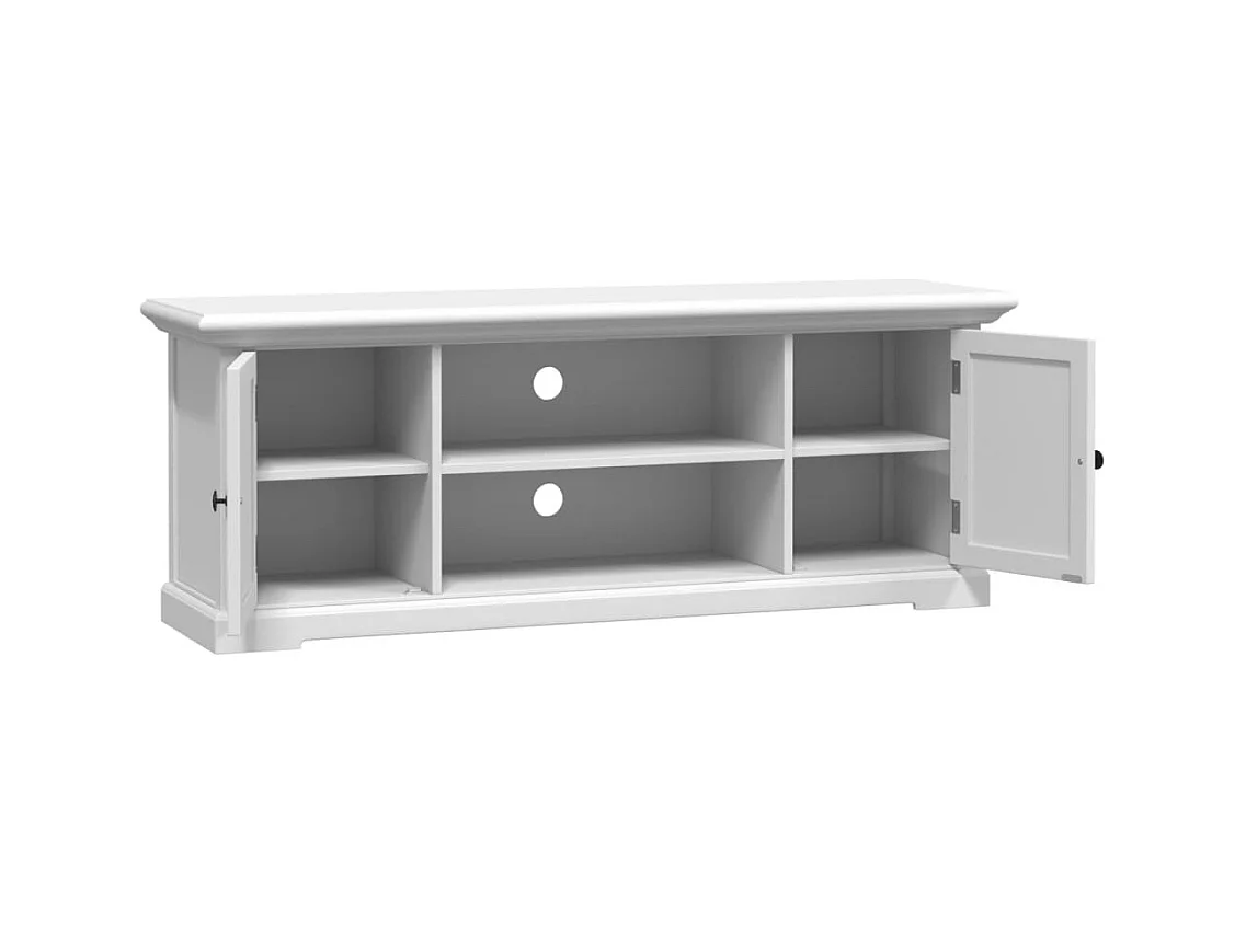 Meuble TV blanc 110x30x41 cm bois d'ingénierie