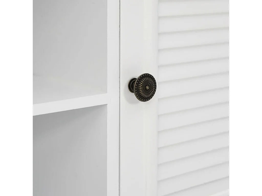 Meuble TV blanc 110x30x41 cm bois d'ingénierie