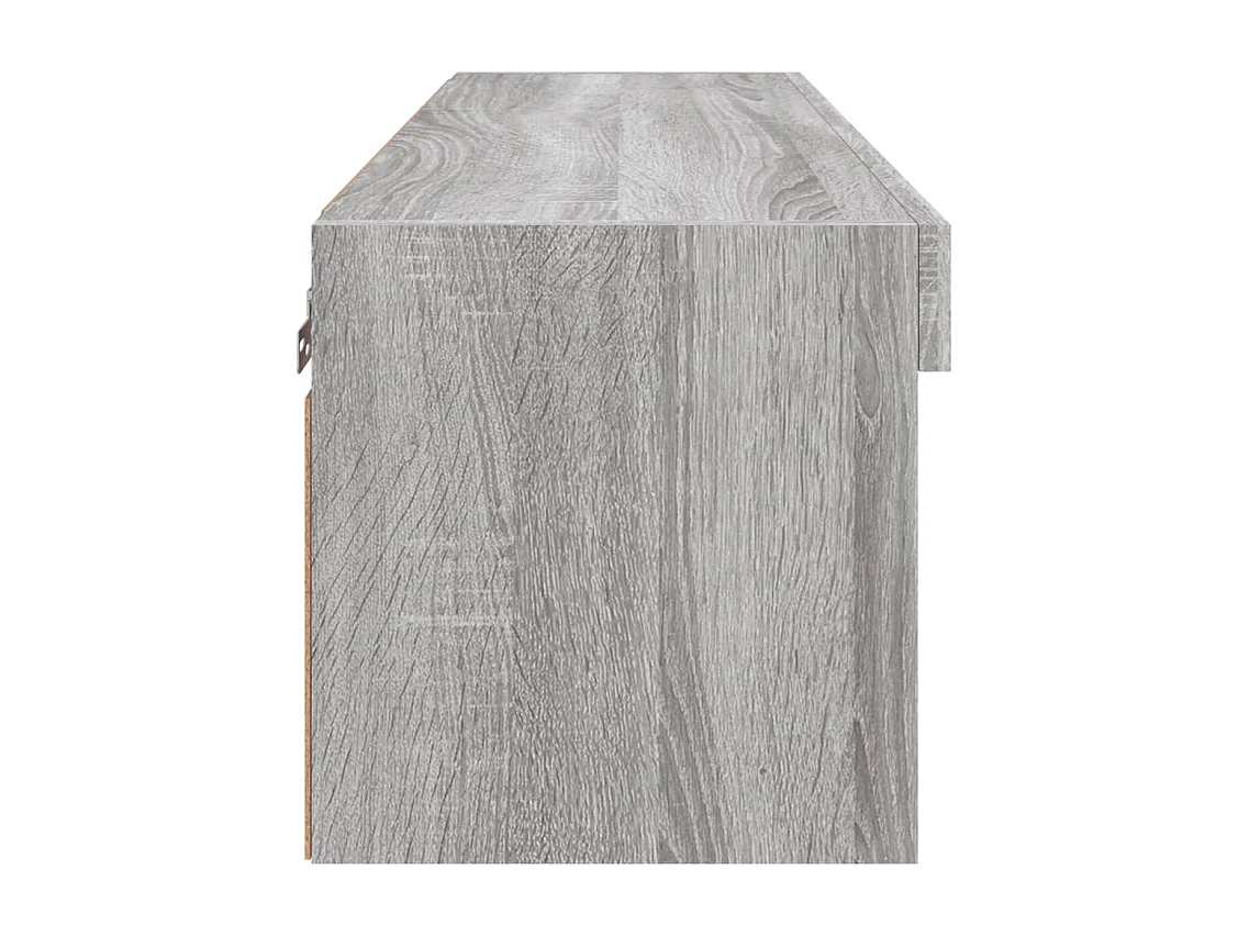 Mobile TV con luci LED Sonoma grigio 80x30x30 cm