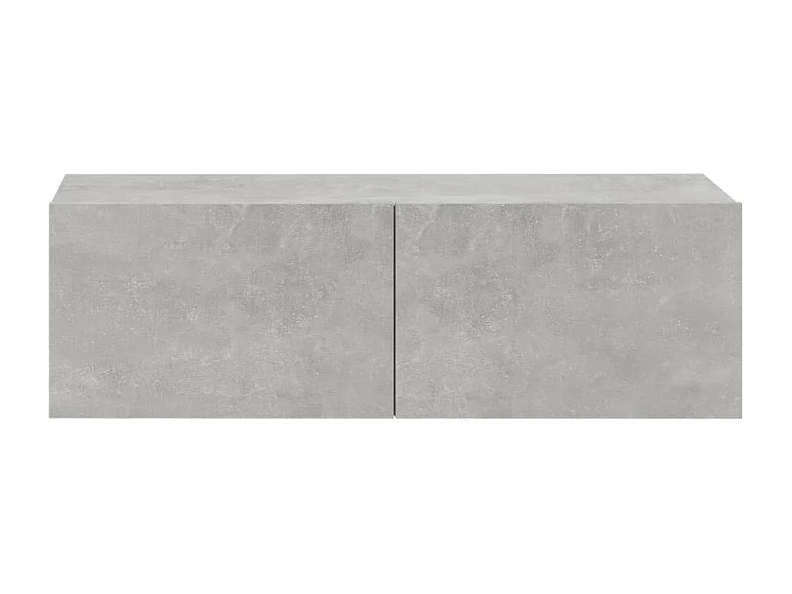 Set di mobili TV da 5 pezzi in legno ingegnerizzato grigio cemento