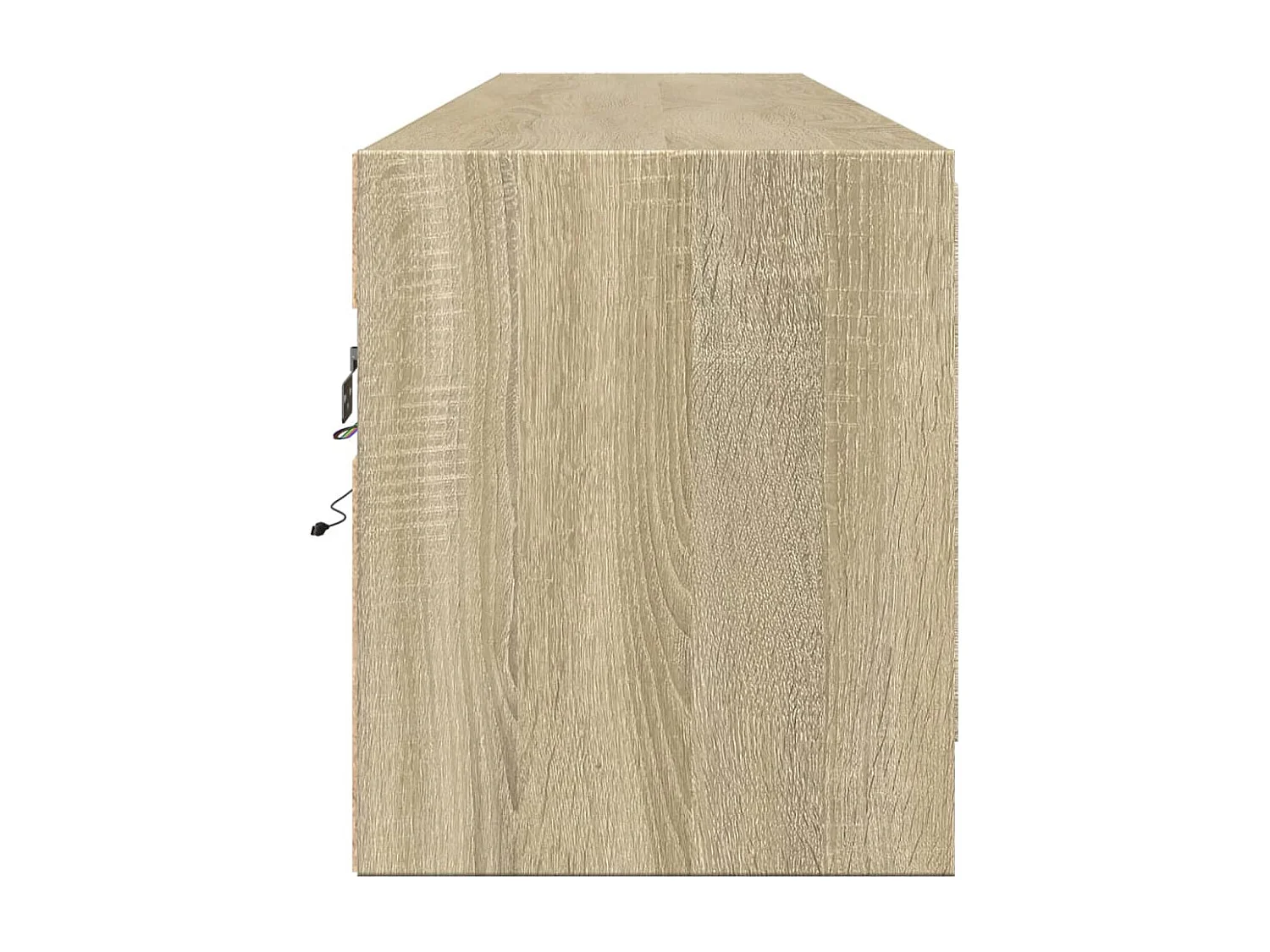 Mobile TV a parete con LED Rovere Sonoma 180x31x38 cm