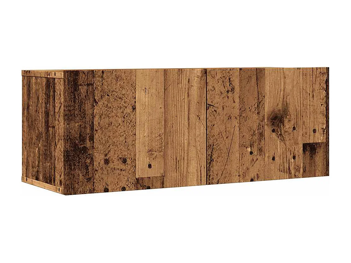 Meubles TV muraux 2 pcs vieux bois 80x30x30 cm