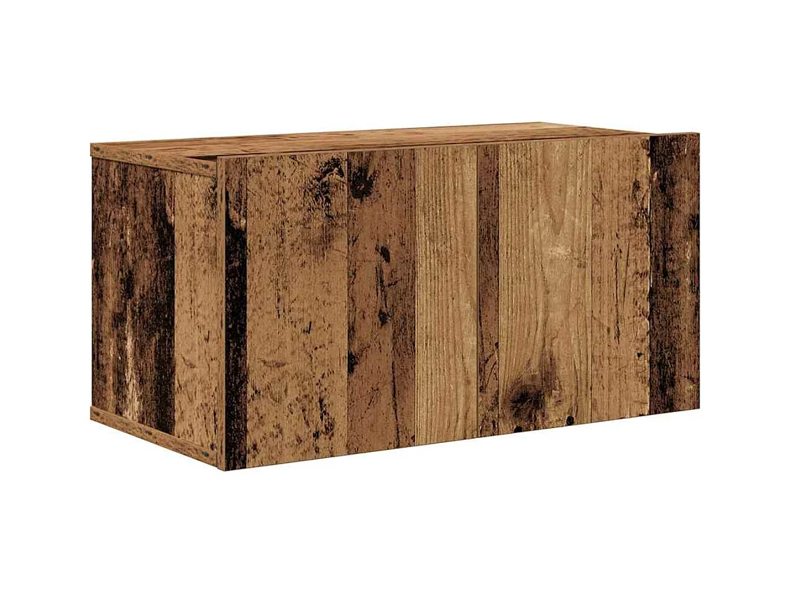 4-delige tv-meubelset, antiek hout, 30,5 x 30 x 110 cm