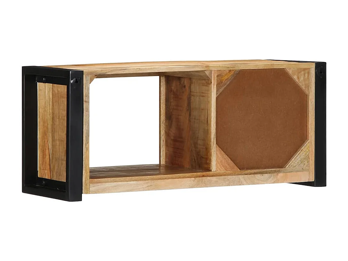 Meuble TV 80x30x35 cm bois massif de manguier brut