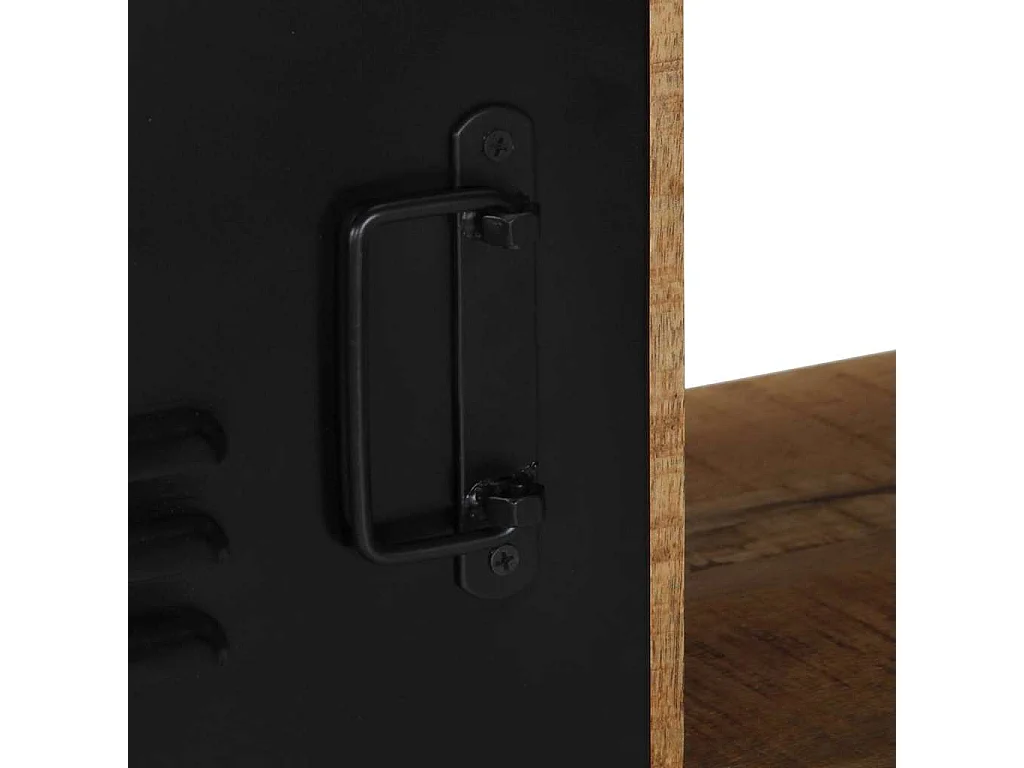 Meuble TV 80x30x35 cm bois massif de manguier brut