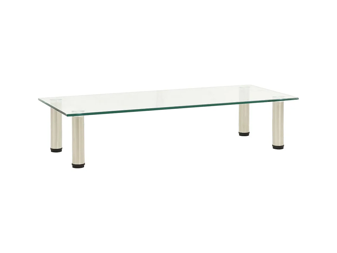 Meuble TV Transparent 80x35x17 cm Verre trempé