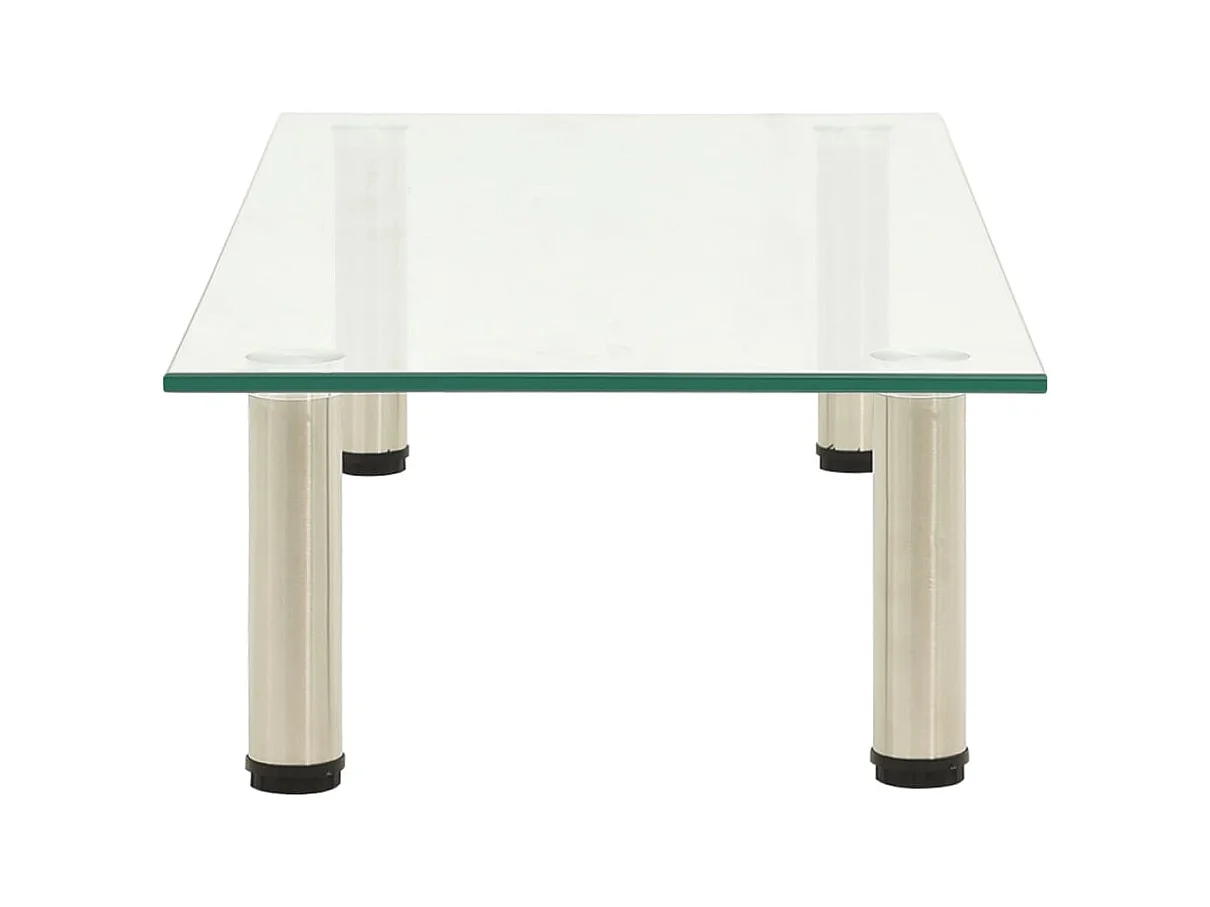 Meuble TV Transparent 80x35x17 cm Verre trempé