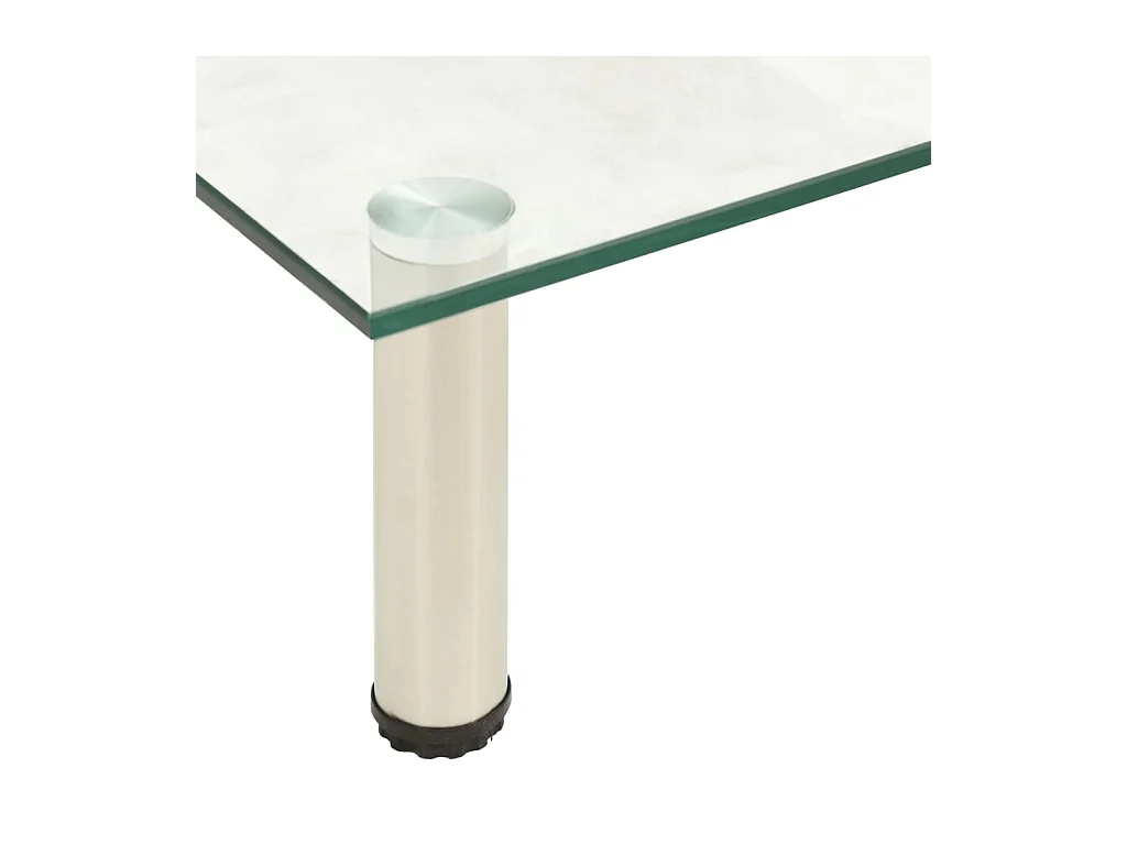 Meuble TV Transparent 80x35x17 cm Verre trempé