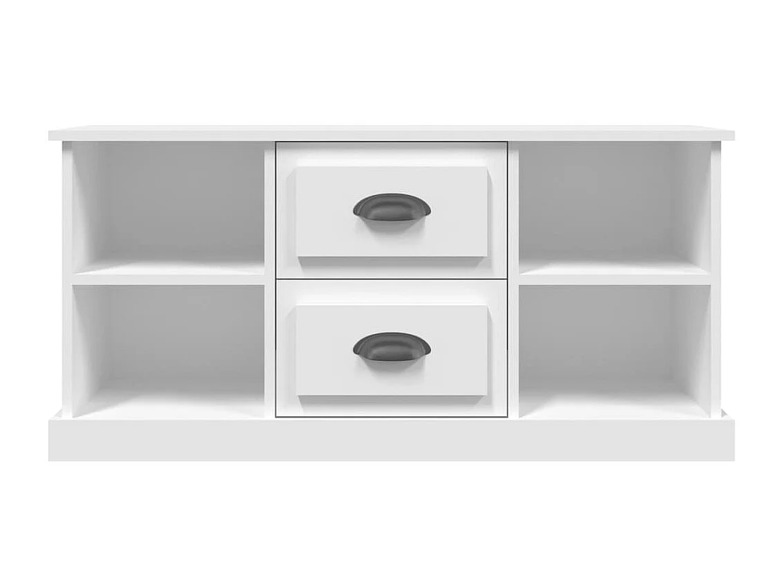 Meuble TV blanc 99,5x35,5x48 cm bois d'ingénierie