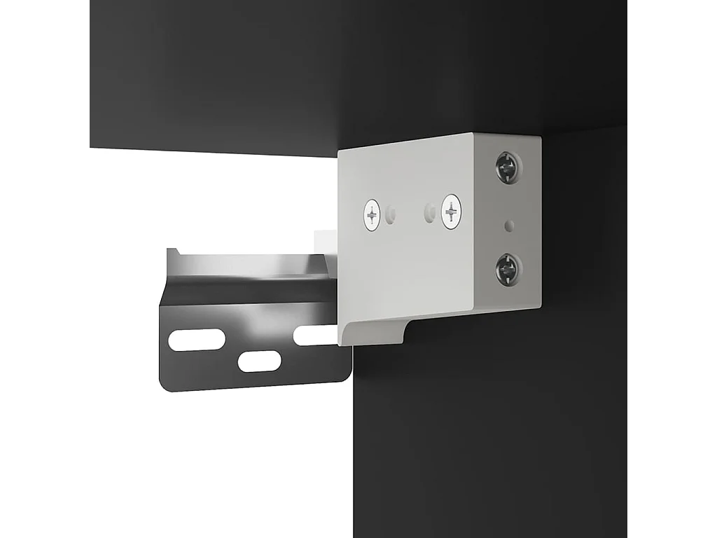 2-delige wand-tv-kast, zwart, 40x34,5x40 cm