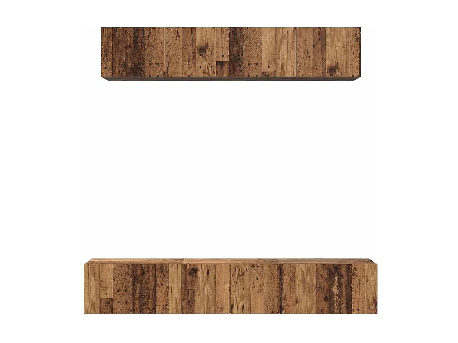 Set di mobili TV da 5 pezzi, legno anticato, 100 x 30 x 30 cm