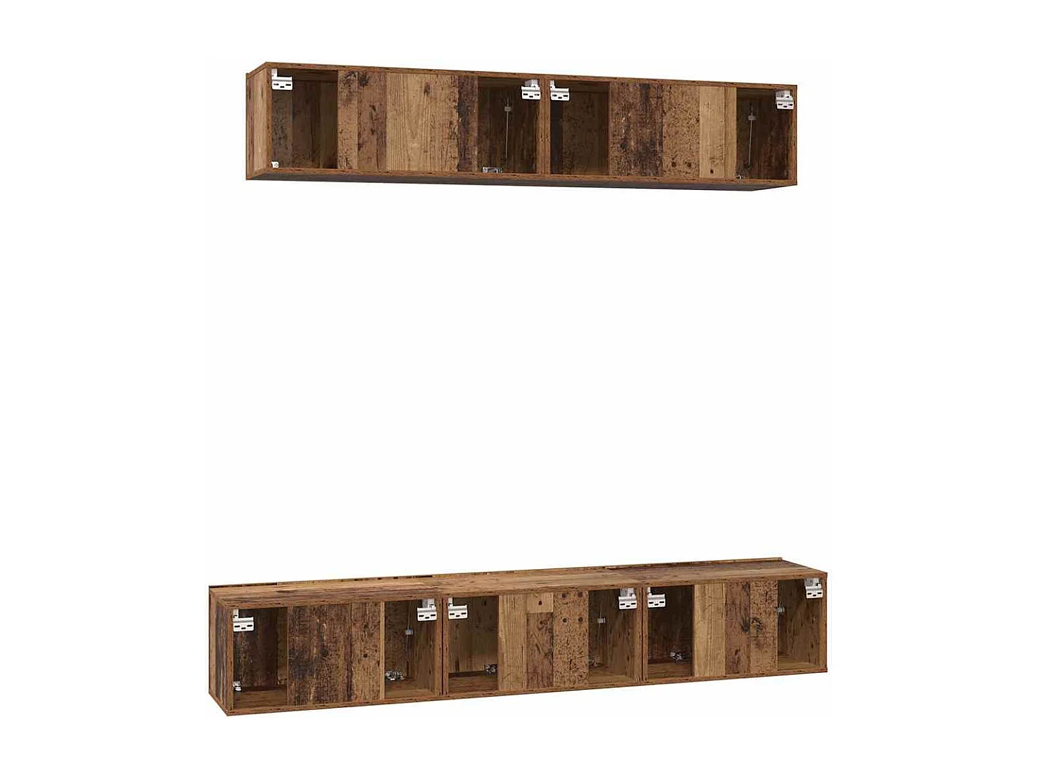 Set di mobili TV da 5 pezzi, legno anticato, 100 x 30 x 30 cm