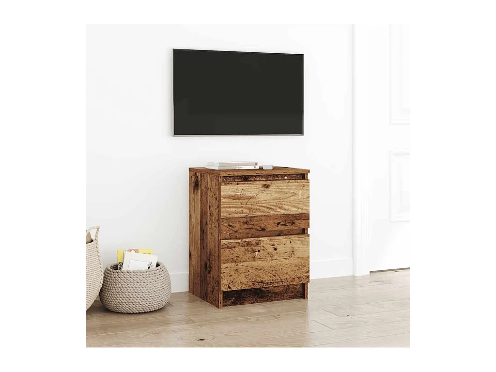 Meuble TV vieux bois 40x35x54 cm bois d'ingénierie