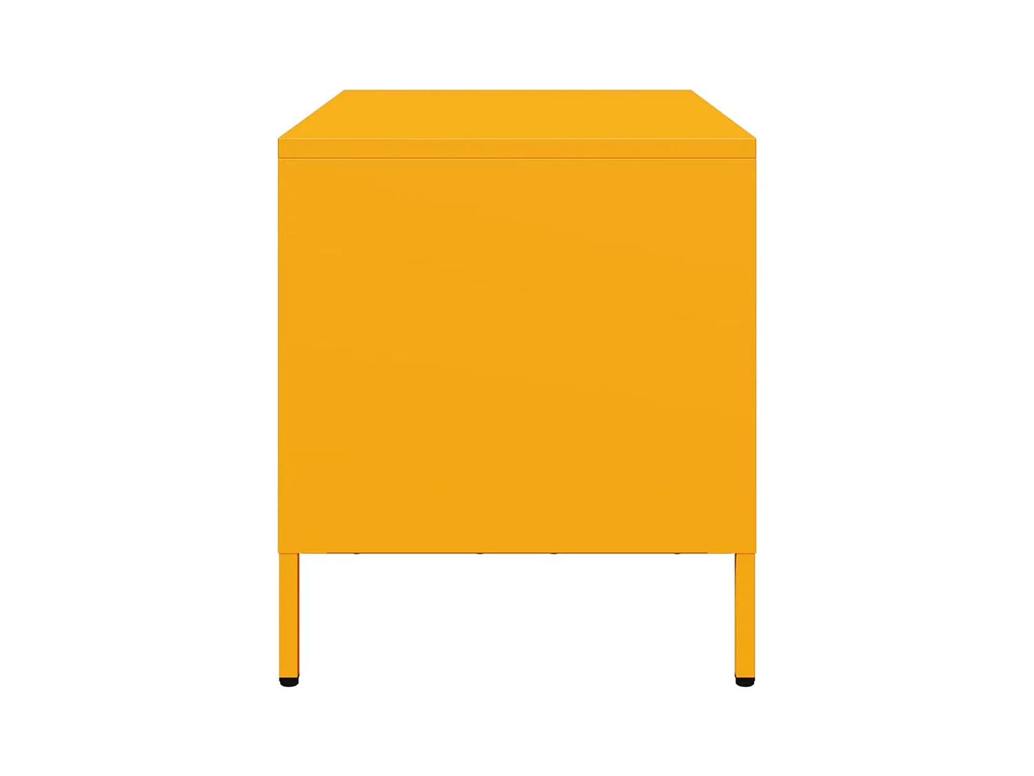 Meuble TV jaune moutarde 68x39x43,5 cm acier laminé à froid