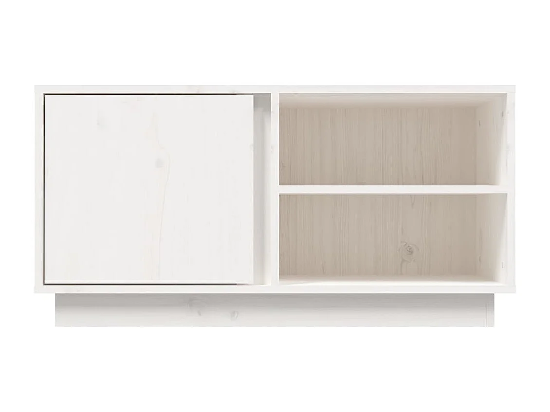 Witte tv-kast 80x35x40,5 cm Massief grenenhout