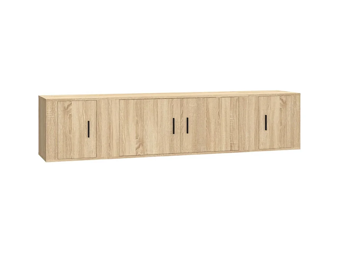 Ensemble de meubles TV 3 pcs Chêne sonoma Bois d'ingénierie